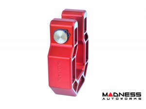 Ford Bronco Billet D-Rings - Royal Show Shackle - Aluminum - Red w/ Machined Face